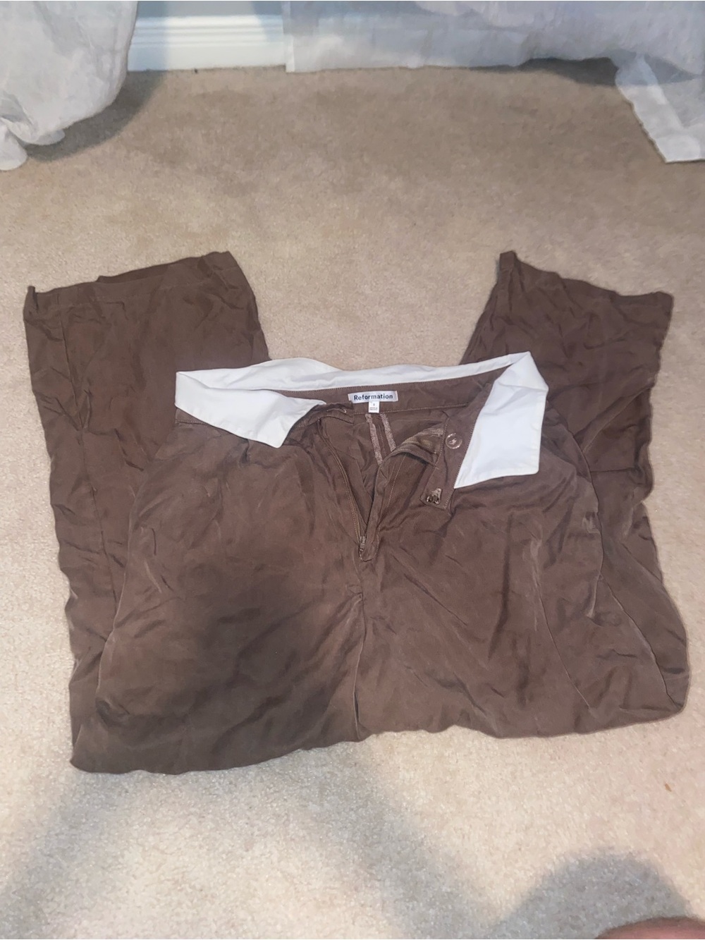 Reformation Brown Casual Pants